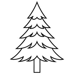 christmas trees set vector illustrator