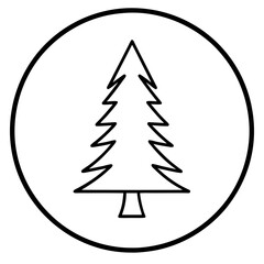 Obraz premium christmas tree icons vector illustrator
