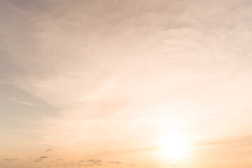 Beautiful morning or evening orange sky when sun set or sun rise used as natural background texture in decorative art work