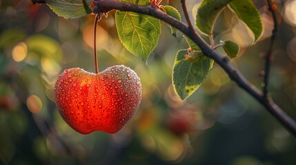 red apples on a tree, Ai generate