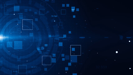 Technology digital business corporate abstract particles hex presentation broadcast background