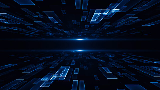 Technology digital business corporate abstract particles hex presentation broadcast background