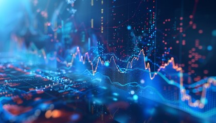 businessman touch virtual screen with icons of data science