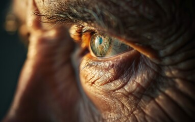 Close-up of a human eye with detailed textures and vibrant colors, highlighting the beauty and complexity of the human eye.