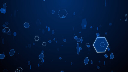 Particles hex event game trailer titles cinematic openers digital technology background