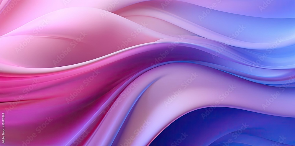 Poster 3d abstract background of pink, blue, and purple hues featuring a circular object, a square object, 