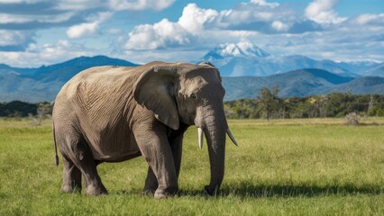 Obraz premium elephants in the savannah, artificial intelligence in environmental conservation future predictions ai in wild life.