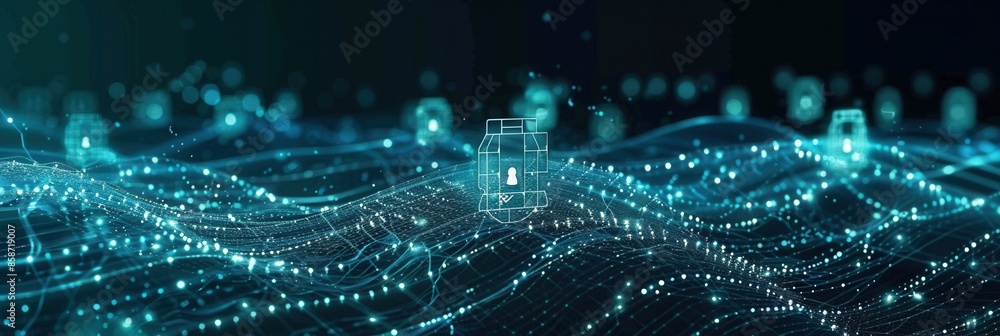Poster digital data network with a secure icon