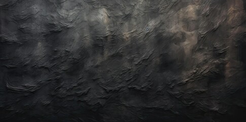 Naklejka premium charcoal background of a black wall with a textured surface, featuring a paintbrush, a pencil, and a ruler