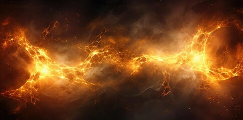 electric background with a lot of fire and lightning