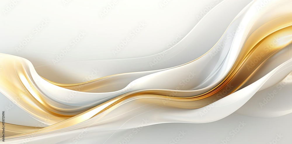 Poster gold and isolated background in the form of a wave