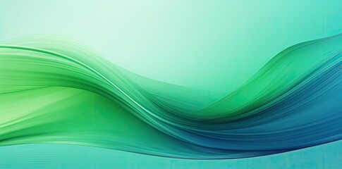 Obraz premium green & blue background with waves in the form of a wave