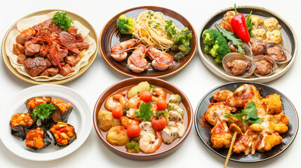 Various food  on on isolate background