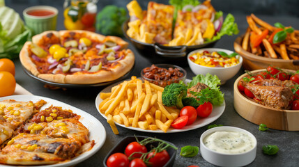 Various food  on on isolate background