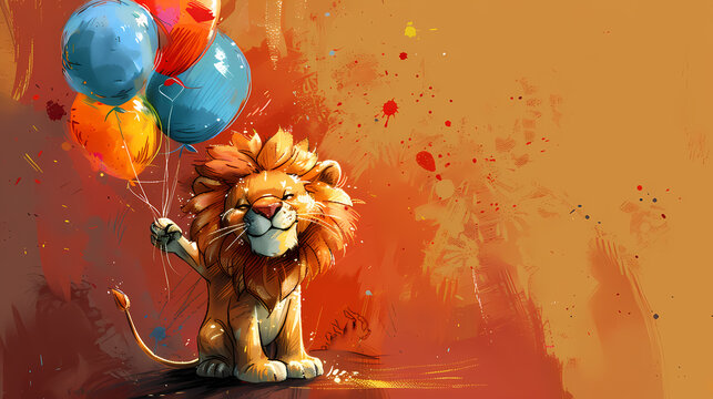 Superbe illustration aquarelle d'animal rigolo avec plusieurs couleurs 