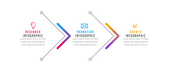 corporate infographic success plan banner with 3 step option
