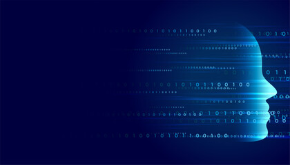 futuristic AI tech binary code concept wallpaper design