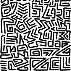 seamless stripe organic hand drawn line art seamless pattern. applicable for background, wallpaper and other decorative purpose such textile and clothing	