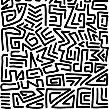 seamless stripe organic hand drawn line art seamless pattern. applicable for background, wallpaper and other decorative purpose such textile and clothing	
