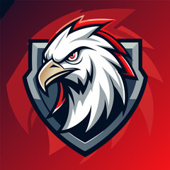 Eagle Head Sport Gaming Logo Vector Badges Emblem