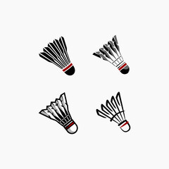 Shuttlecock vector design template . shuttlecock icon pack . badminton icon vector