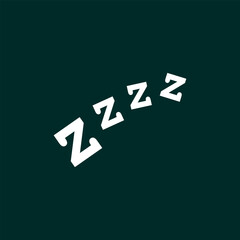 zzzz sleep symbol . simple sleep icon design template . sleep icon design inspiration