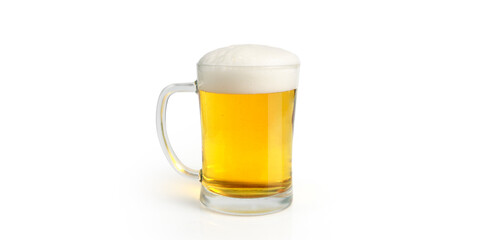Glass of a beer  isolated. Clipping path