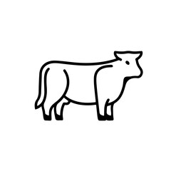 Cow Silhoutte Logo Vector Illustration, Vector Silhoutte of The Cow