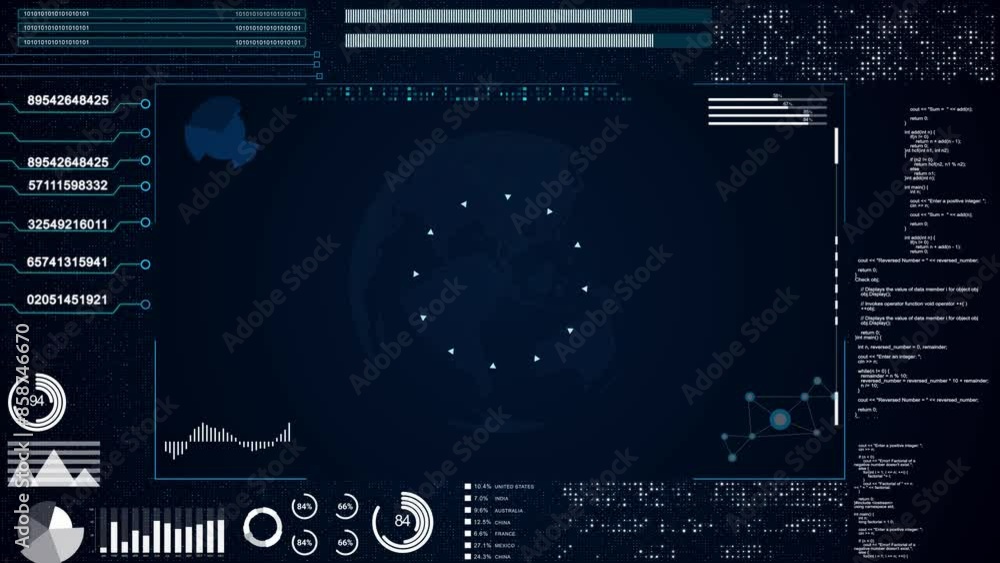 Aufkleber futuristic dashboard display virtual reality set frame. futuristic virtual screen frame. cyber tech 