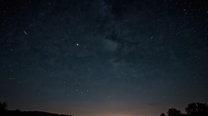 Fototapeta premium night sky with moon and stars