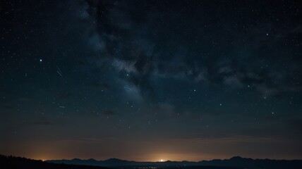 Fototapeta premium night sky with moon and stars