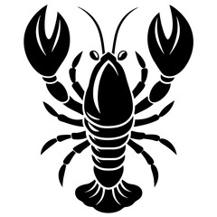 lobster logo icon vector silhouette illustration