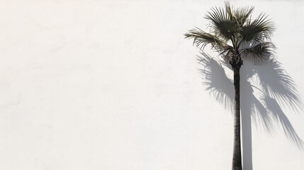 Coconut Palm Tree Isolated Background with Copy Space