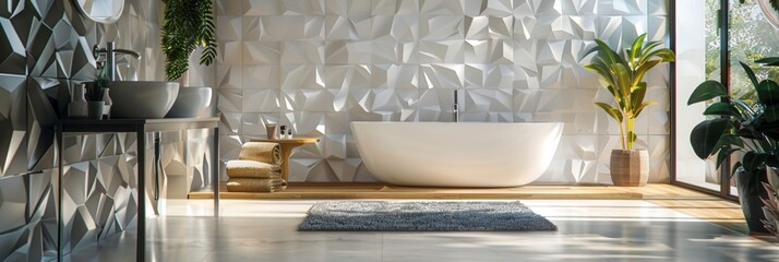 A geometric wonderland captured in a collection of sleek and stylish tiles.