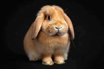 Mystic portrait of Holland Lop, full body view