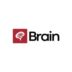 brain logo with modern concept design for brand identity
