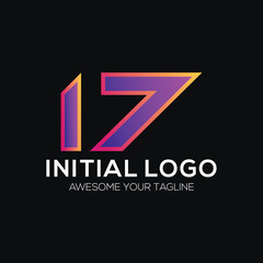 modern logo icon number