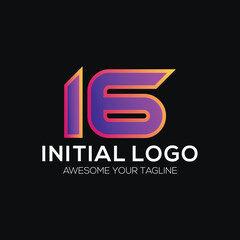 modern logo icon number