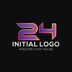 modern logo icon number
