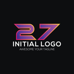 modern logo icon number