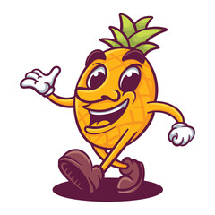 Pineapple vector illustration isolated on a white background