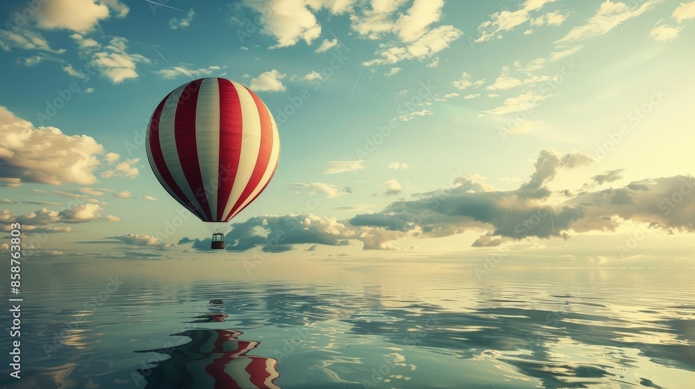 Aufkleber float on the waves of contentment, letting go of worries and fears to drift effortlessly towards the