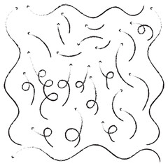 hand drawn Arrows icons Set. arrow icon with various directions. Doodle vector illustration. isolated on a white background