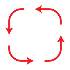 arrow loop. Set of circle arrows. Refresh, reload, recycle, loop rotation sign collection.