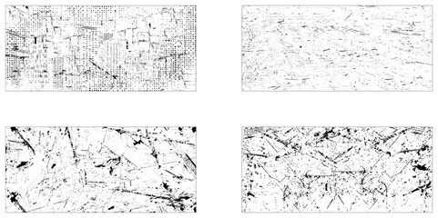 Collection of for grunge image. Vector set of grunge overlay textures. 