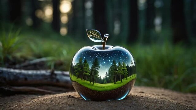 tree in the glass