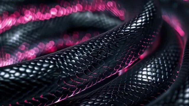 Black and pink snake skin