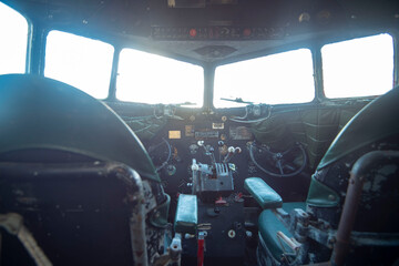 Cockpit of an Old Plane