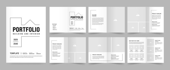 Architecture portfolio or portfolio layout template design