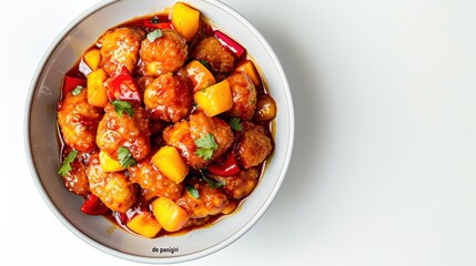 Sweet and Sour Chicken with Pineapple and Bell Peppers